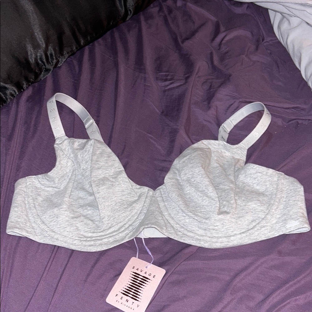 NWT Savage X Fenty Grey Women's Unlined Bra